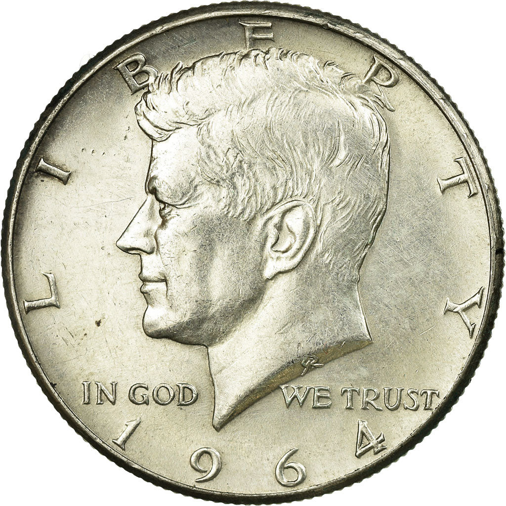 Coin, United States, Kennedy Half Dollar, Half Dollar, 1964, U.S. Mint