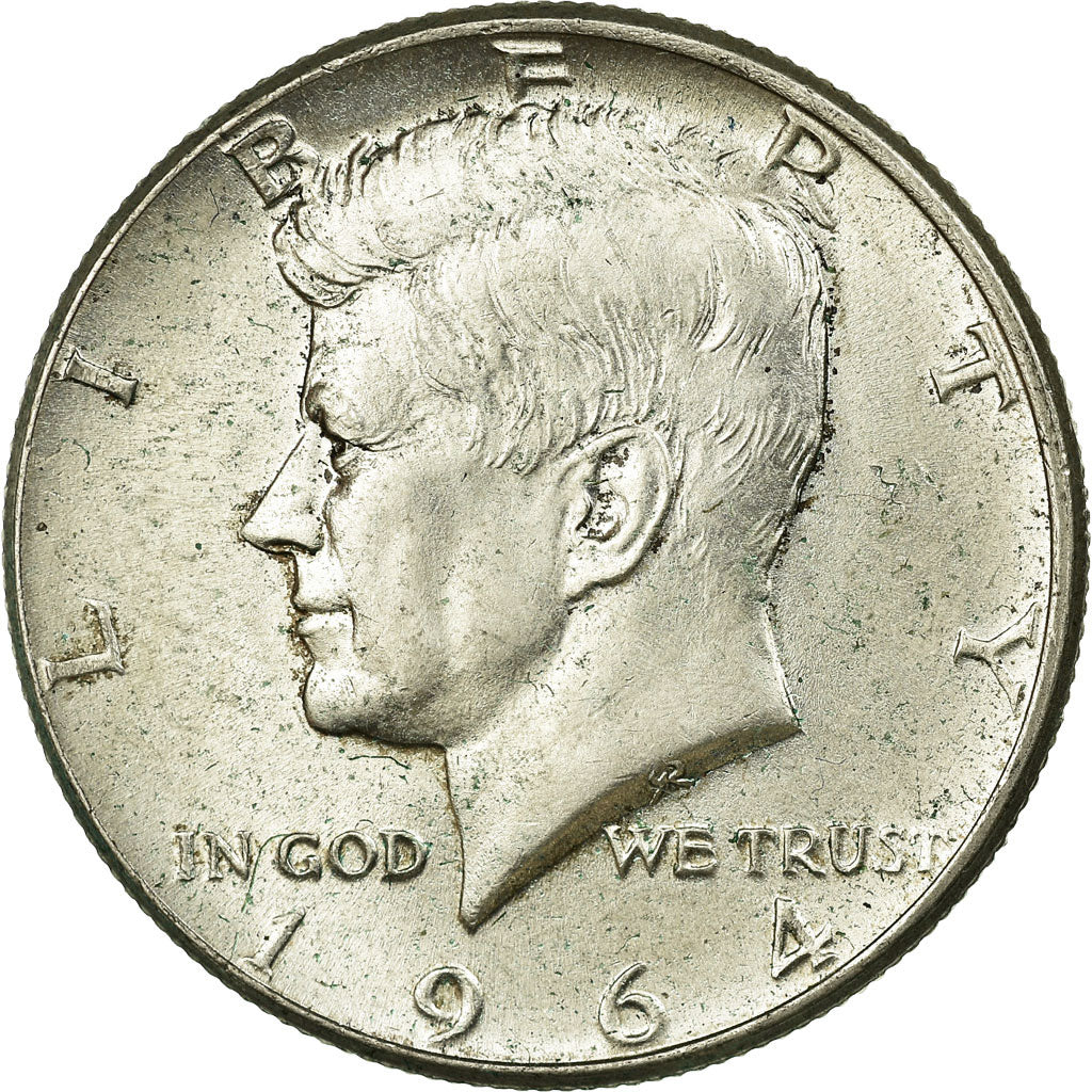 Coin, United States, Kennedy Half Dollar, Half Dollar, 1964, U.S. Mint