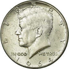 Coin, United States, Kennedy Half Dollar, Half Dollar, 1964, U.S. Mint