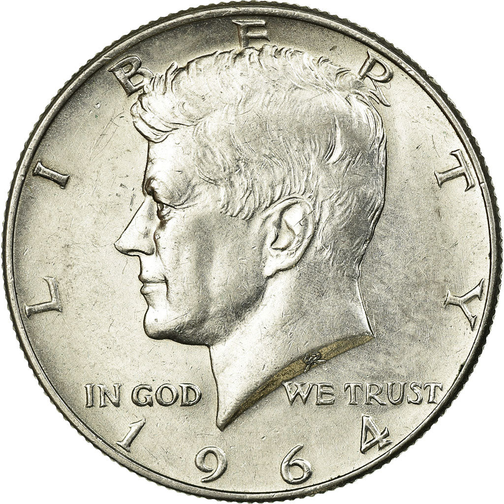 Coin, United States, Kennedy Half Dollar, Half Dollar, 1964, U.S. Mint, Denver