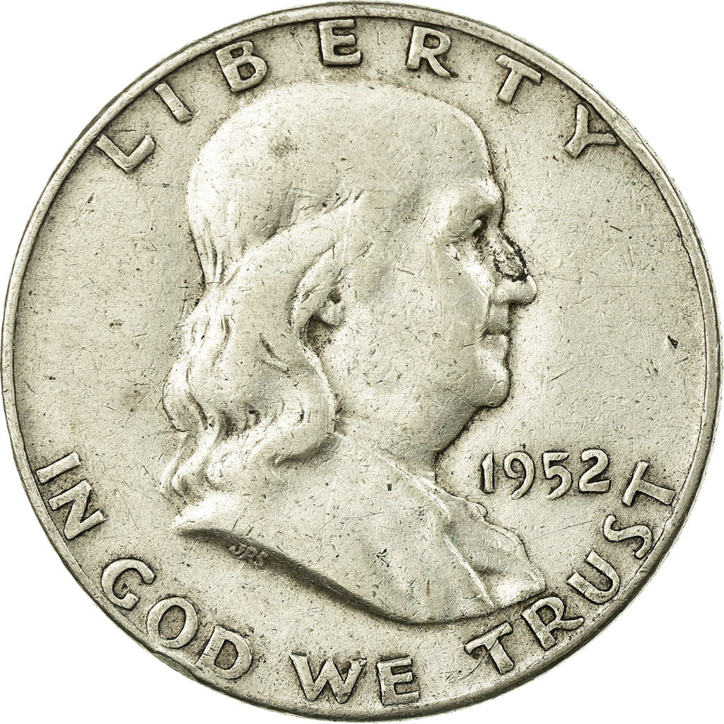 Coin, United States, Franklin Half Dollar, Half Dollar, 1952, U.S. Mint