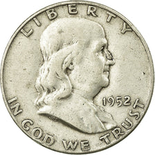 Coin, United States, Franklin Half Dollar, Half Dollar, 1952, U.S. Mint