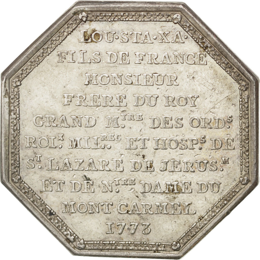 France, Royal, Token, EF(40-45), Silver, 34, Feuardent #1601., 17.70