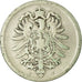 Moneta, GERMANIA - IMPERO, Wilhelm I, Mark, 1875, Stuttgart, MB, Argento, KM:7