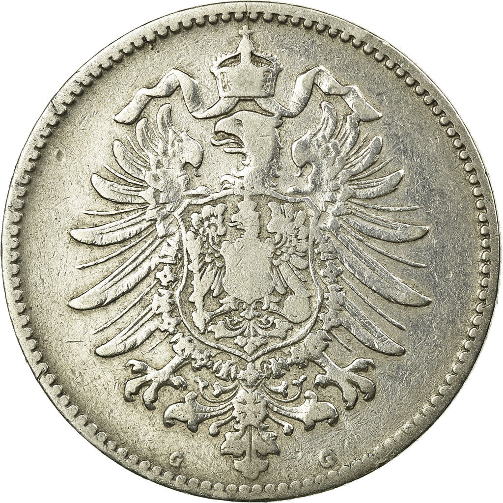 Moneta, GERMANIA - IMPERO, Wilhelm I, Mark, 1875, Karlsruhe, MB, Argento, KM:7
