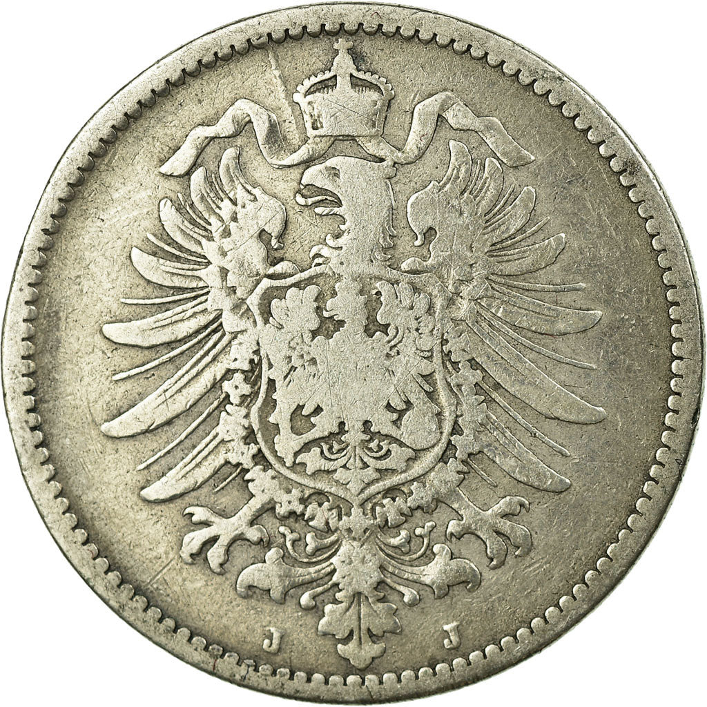 Coin, GERMANY - EMPIRE, Wilhelm I, Mark, 1875, Hambourg, VF(20-25), Silver, KM:7
