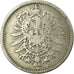 Coin, GERMANY - EMPIRE, Wilhelm I, Mark, 1875, Hambourg, VF(20-25), Silver, KM:7