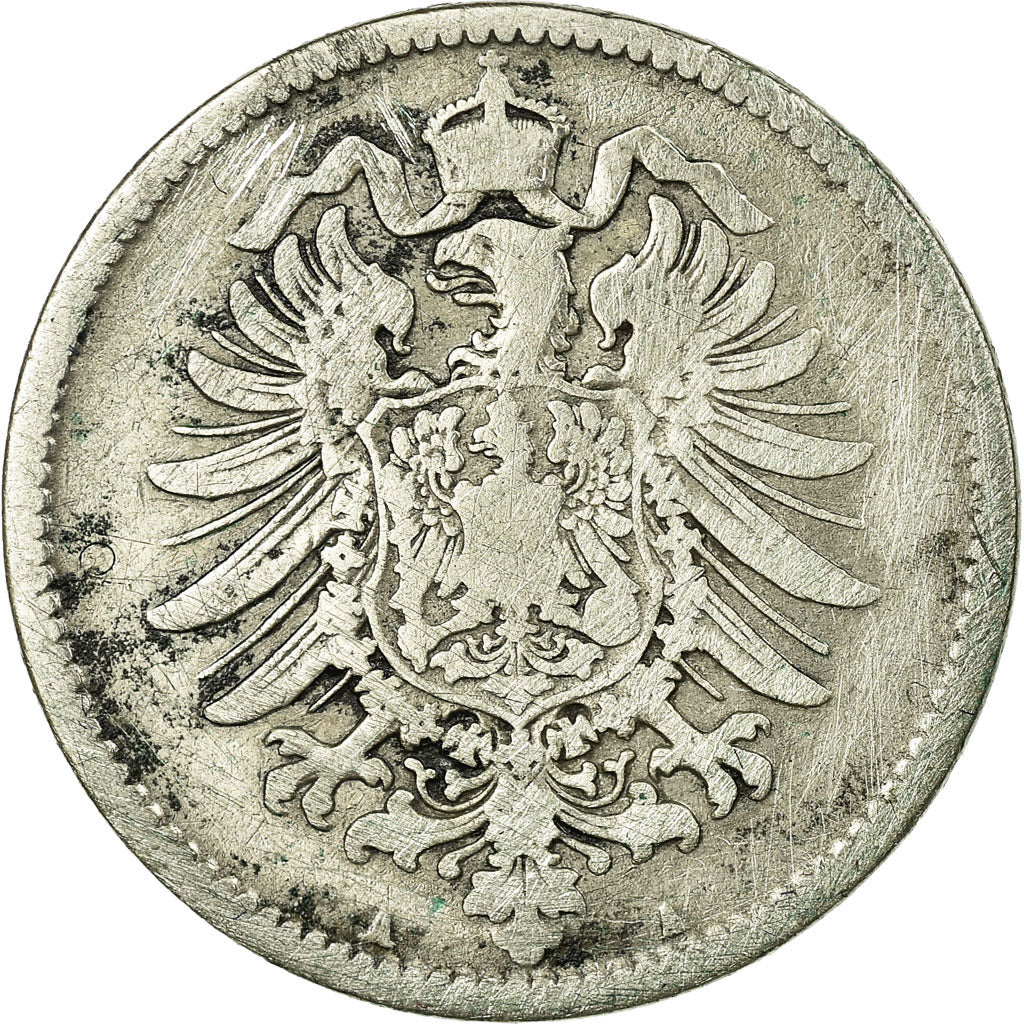 Coin, GERMANY - EMPIRE, Wilhelm I, Mark, 1875, Berlin, VF(20-25), Silver, KM:7