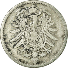 Coin, GERMANY - EMPIRE, Wilhelm I, Mark, 1875, Berlin, VF(20-25), Silver, KM:7