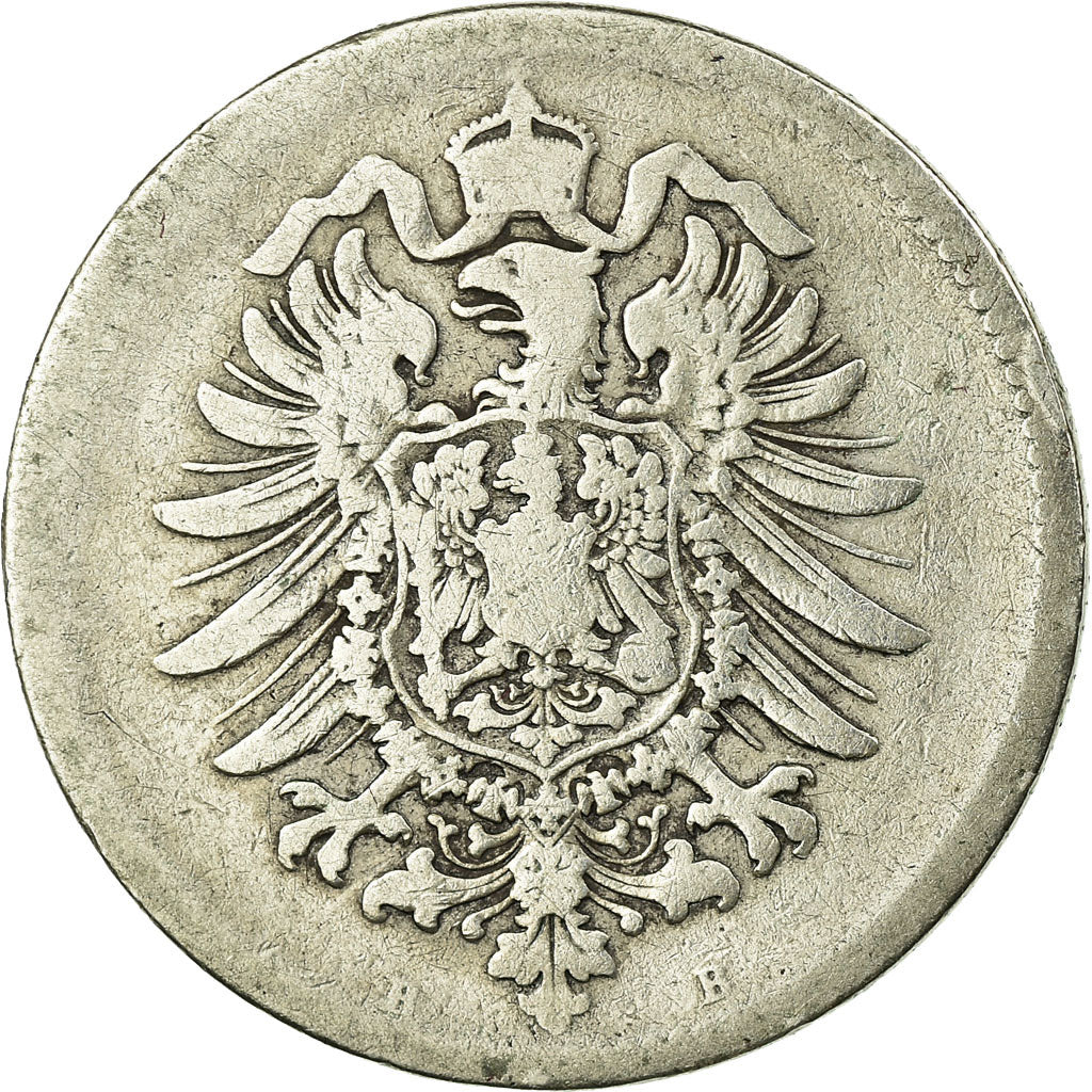 Coin, GERMANY - EMPIRE, Wilhelm I, Mark, 1875, Hanovre, VF(20-25), Silver, KM:7