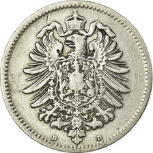 Coin, GERMANY - EMPIRE, Wilhelm I, Mark, 1875, Munich, VF(20-25), Silver, KM:7