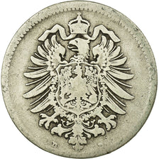 Coin, GERMANY - EMPIRE, Wilhelm I, Mark, 1875, Munich, VF(20-25), Silver, KM:7