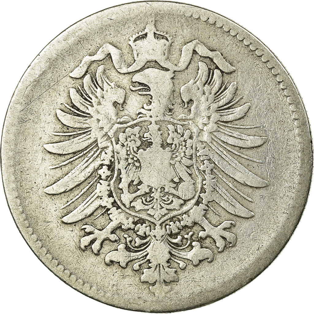 Coin, GERMANY - EMPIRE, Wilhelm I, Mark, 1875, Karlsruhe, VF(20-25), Silver