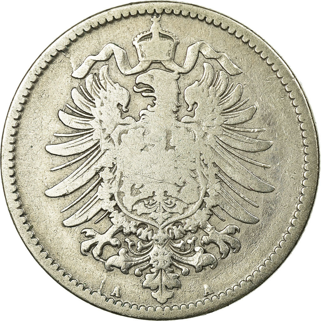 Coin, GERMANY - EMPIRE, Wilhelm I, Mark, 1874, Berlin, VF(20-25), Silver, KM:7