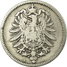 Coin, GERMANY - EMPIRE, Wilhelm I, Mark, 1874, Berlin, VF(20-25), Silver, KM:7