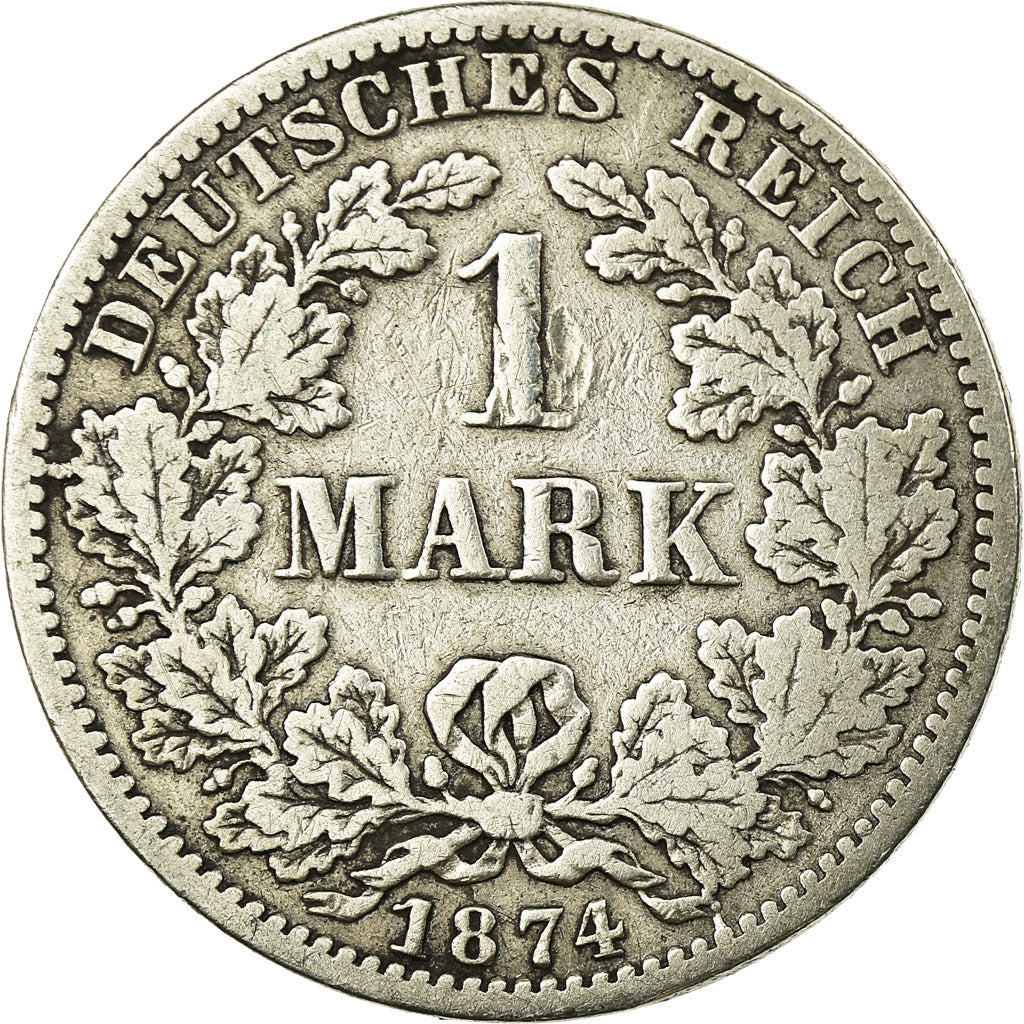 Coin, GERMANY - EMPIRE, Wilhelm I, Mark, 1874, Berlin, VF(20-25), Silver, KM:7