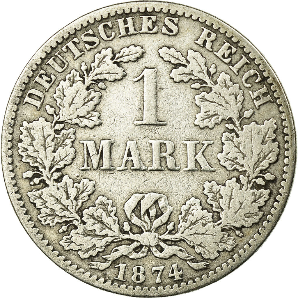 Coin, GERMANY - EMPIRE, Wilhelm I, Mark, 1874, Berlin, VF(20-25), Silver, KM:7