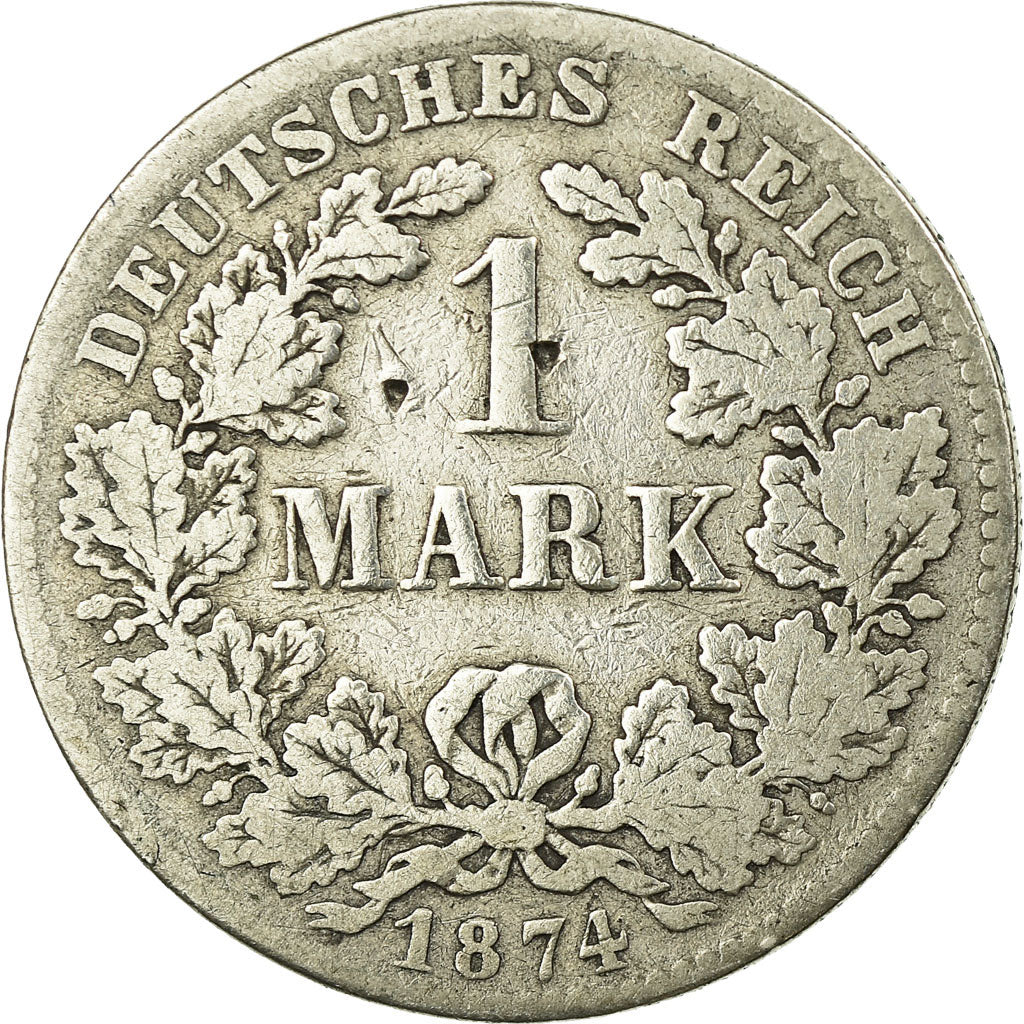 Munten, DUITSLAND - KEIZERRIJK, Wilhelm I, Mark, 1874, Stuttgart, FR, Zilver