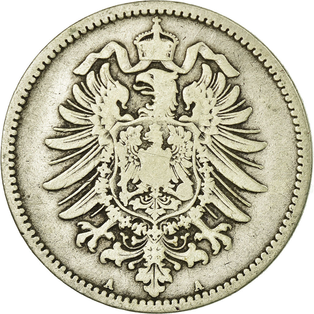 Coin, GERMANY - EMPIRE, Wilhelm I, Mark, 1881, Berlin, VF(20-25), Silver, KM:7