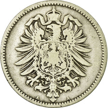Coin, GERMANY - EMPIRE, Wilhelm I, Mark, 1881, Berlin, VF(20-25), Silver, KM:7