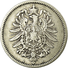 Coin, GERMANY - EMPIRE, Wilhelm I, Mark, 1881, Berlin, VF(20-25), Silver, KM:7