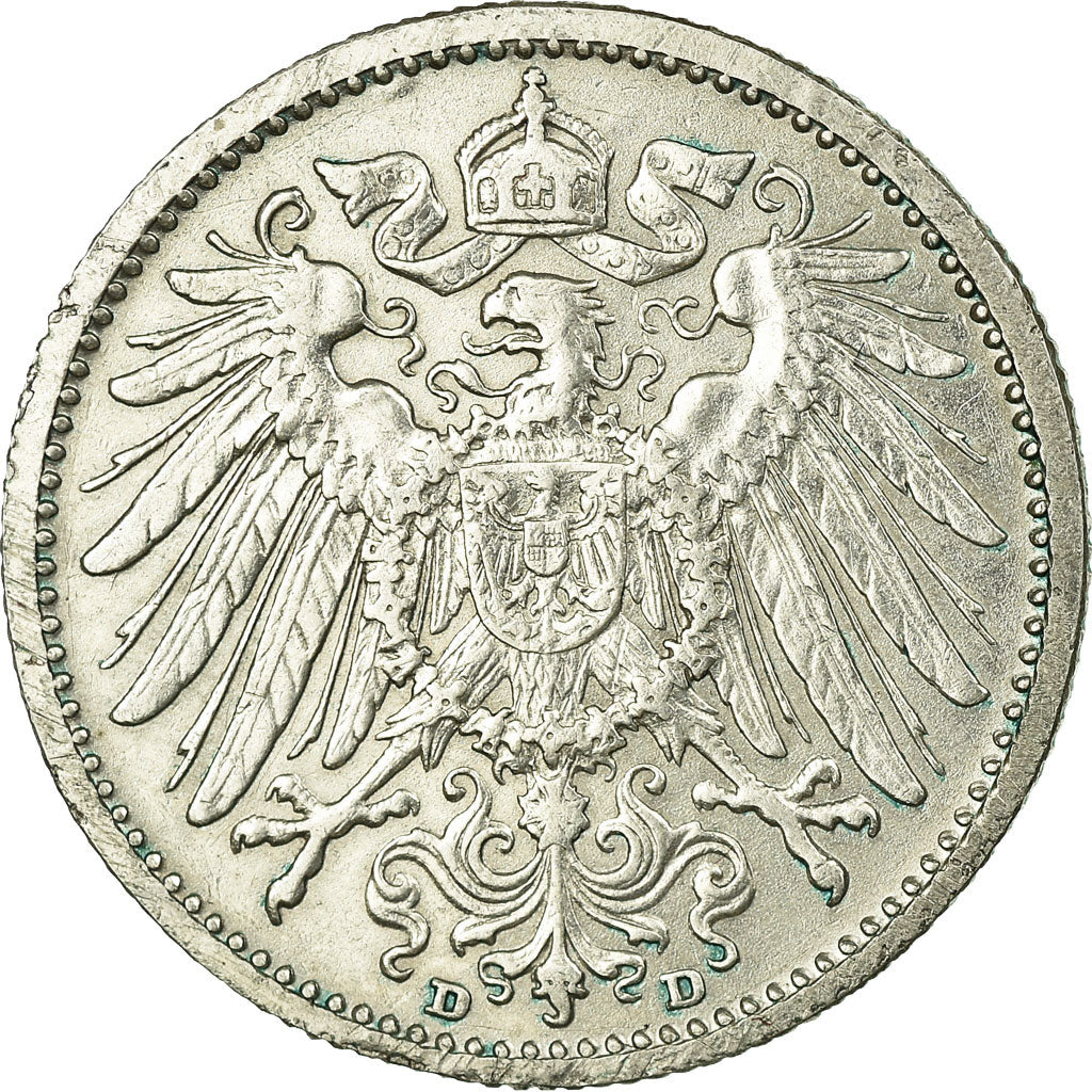 Coin, GERMANY - EMPIRE, Wilhelm II, Mark, 1904, Munich, EF(40-45), Silver, KM:14