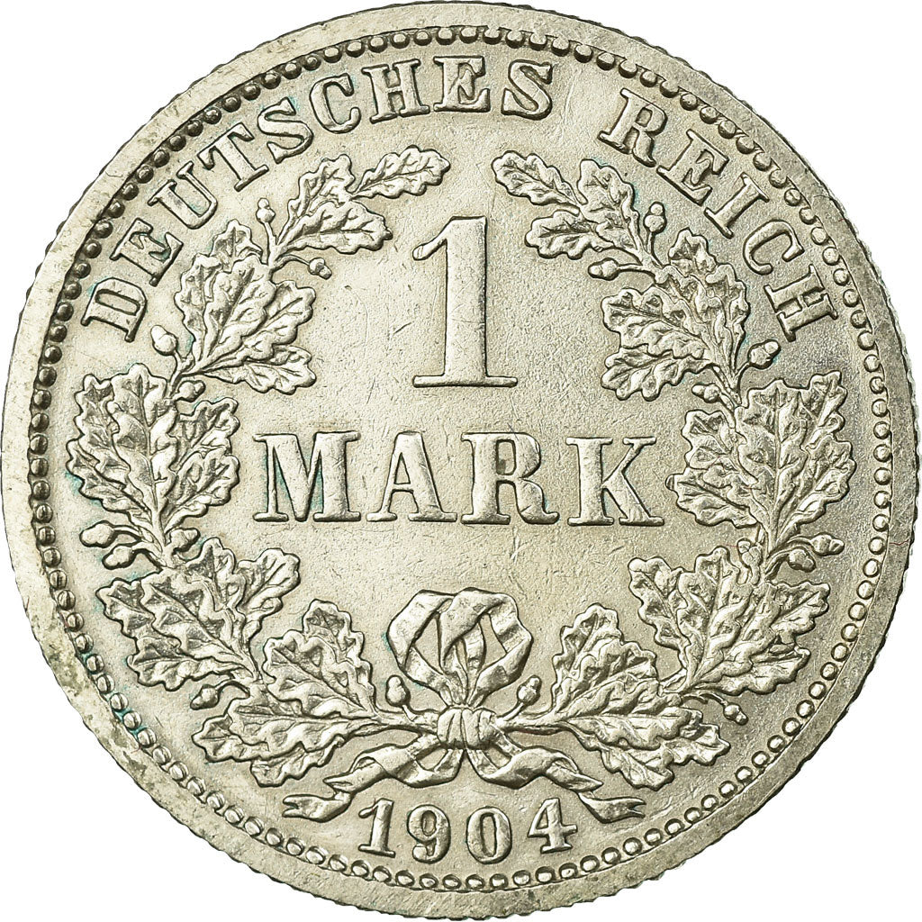 Coin, GERMANY - EMPIRE, Wilhelm II, Mark, 1904, Munich, EF(40-45), Silver, KM:14