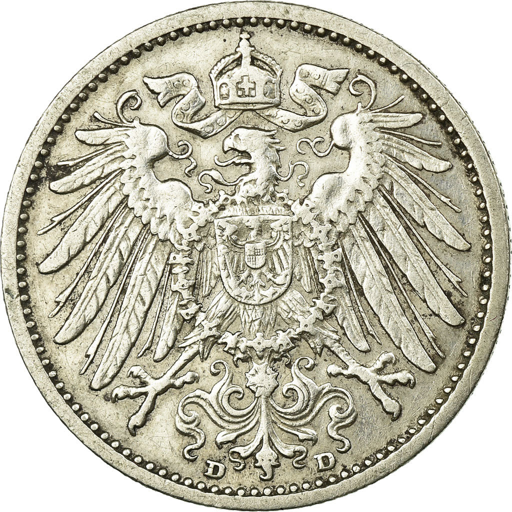 Coin, GERMANY - EMPIRE, Wilhelm II, Mark, 1904, Munich, EF(40-45), Silver, KM:14