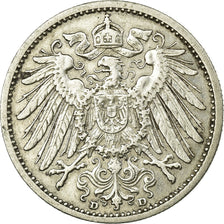 Coin, GERMANY - EMPIRE, Wilhelm II, Mark, 1904, Munich, EF(40-45), Silver, KM:14