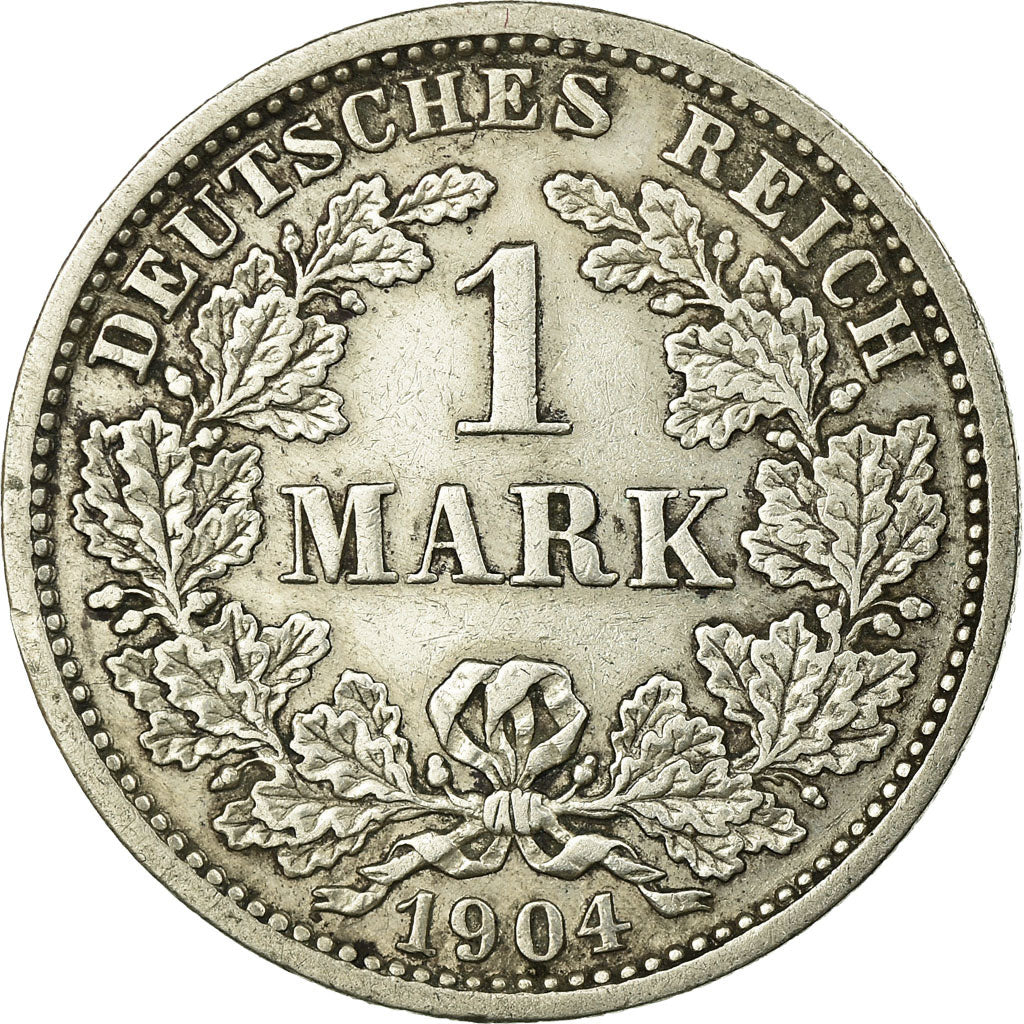 Coin, GERMANY - EMPIRE, Wilhelm II, Mark, 1904, Munich, EF(40-45), Silver, KM:14