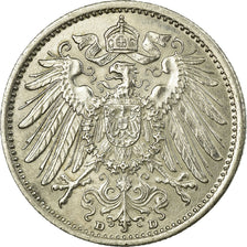 Coin, GERMANY - EMPIRE, Wilhelm II, Mark, 1915, Munich, EF(40-45), Silver, KM:14