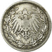 Monnaie, GERMANY - EMPIRE, 1/2 Mark, 1905, Karlsruhe, TB, Argent, KM:17