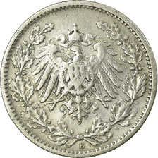 Coin, GERMANY - EMPIRE, 1/2 Mark, 1905, Muldenhütten, VF(20-25), Silver, KM:17