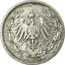 Coin, GERMANY - EMPIRE, 1/2 Mark, 1905, Muldenhütten, VF(20-25), Silver, KM:17