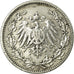 Coin, GERMANY - EMPIRE, 1/2 Mark, 1905, Muldenhütten, VF(20-25), Silver, KM:17