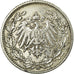 Moneda, ALEMANIA - IMPERIO, 1/2 Mark, 1906, Karlsruhe, BC+, Plata, KM:17