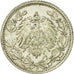Coin, GERMANY - EMPIRE, 1/2 Mark, 1915, Stuttgart, EF(40-45), Silver, KM:17
