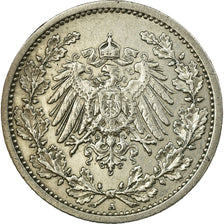 Coin, GERMANY - EMPIRE, 1/2 Mark, 1913, Berlin, EF(40-45), Silver, KM:17