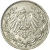 Coin, GERMANY - EMPIRE, 1/2 Mark, 1916, Munich, EF(40-45), Silver, KM:17