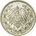 Coin, GERMANY - EMPIRE, 1/2 Mark, 1916, Munich, EF(40-45), Silver, KM:17