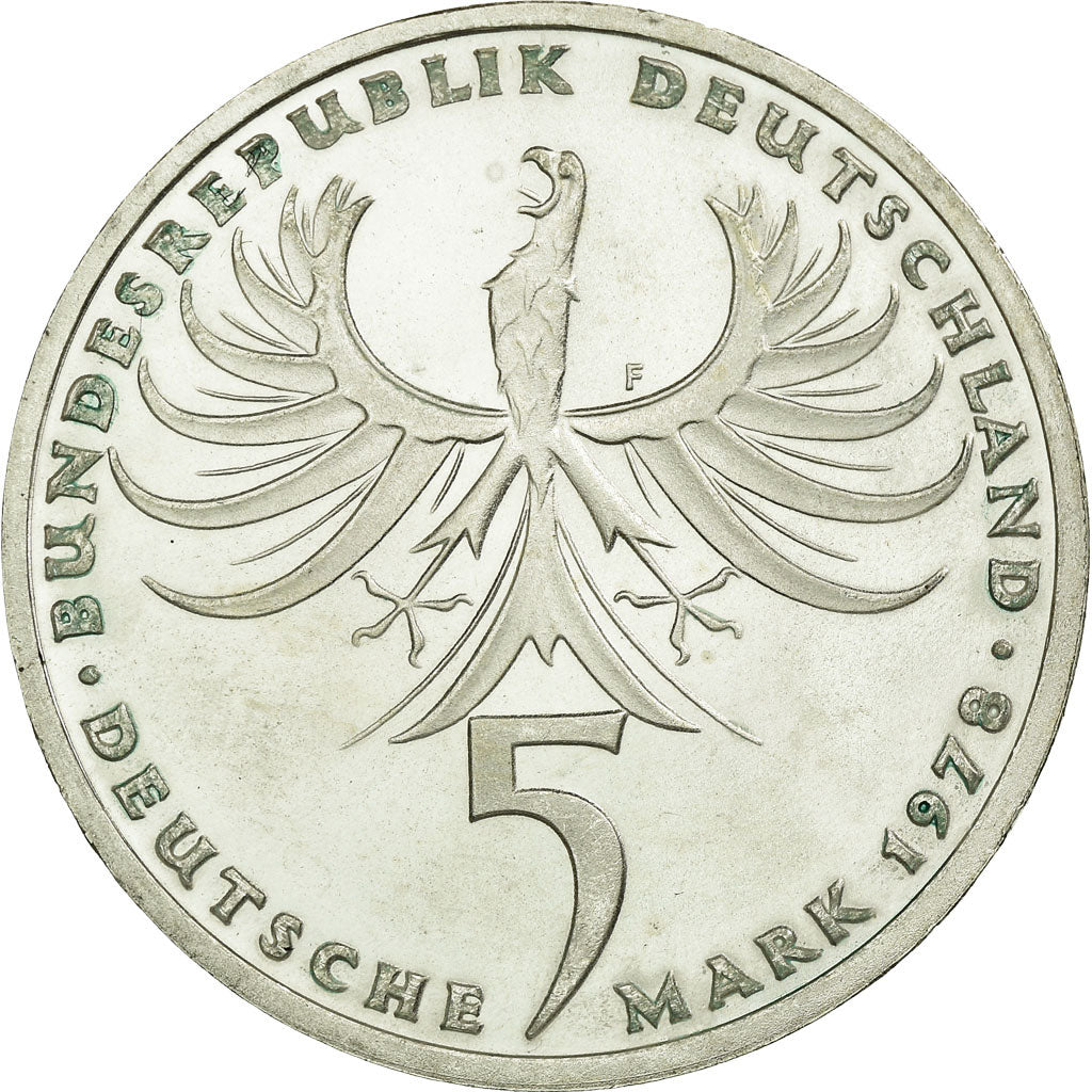 Coin, GERMANY - FEDERAL REPUBLIC, 5 Mark, 1978, Stuttgart, Germany, Proof