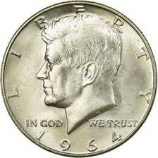 Coin, United States, Kennedy Half Dollar, Half Dollar, 1964, U.S. Mint, Denver