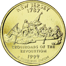 Munten, Verenigde Staten, New Jersey, Quarter, 1999, U.S. Mint, PR, Verguld