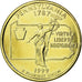 Moneda, Estados Unidos, Pennsylvania, Quarter, 1999, U.S. Mint, EBC, Gold plated
