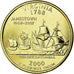 Coin, United States, Virginia, Quarter, 2000, U.S. Mint, AU(55-58), Gold plated