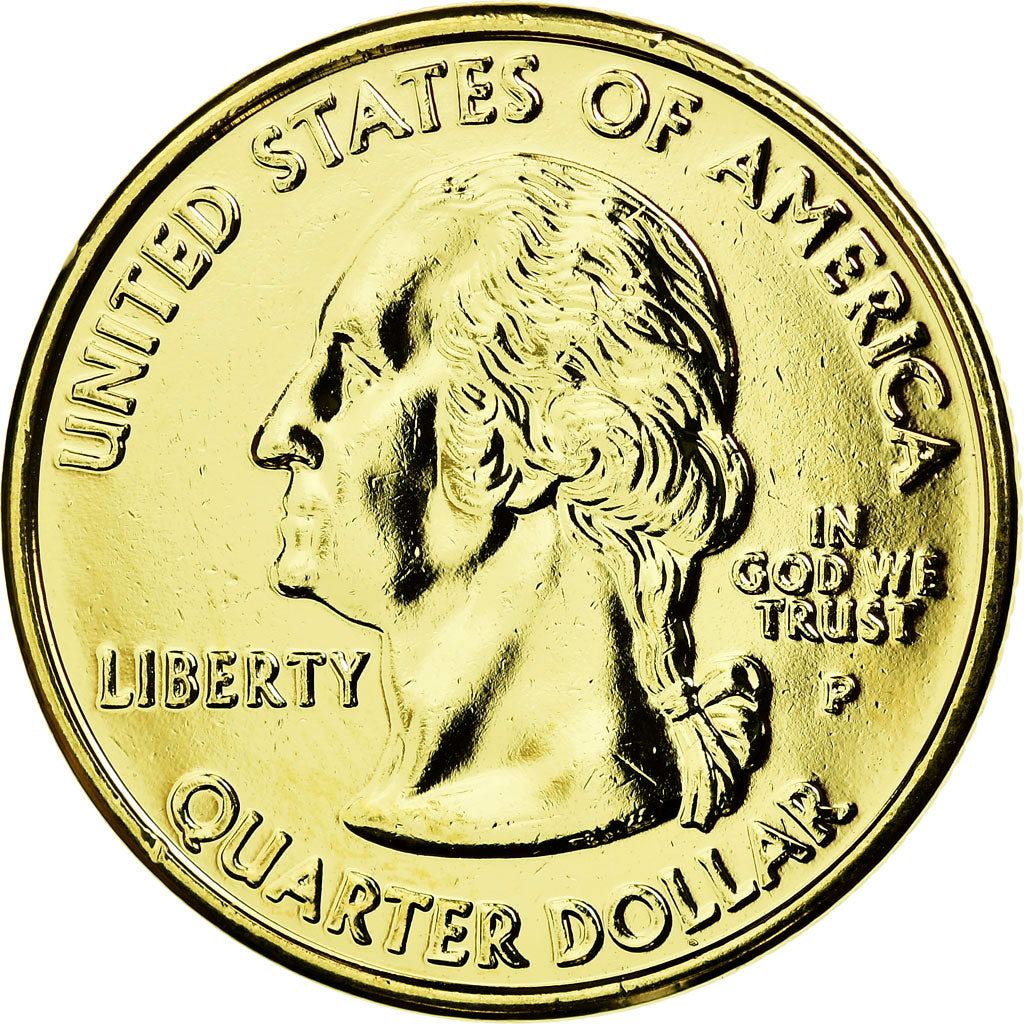 Munten, Verenigde Staten, New York, Quarter, 2001, U.S. Mint, PR, Verguld metaal