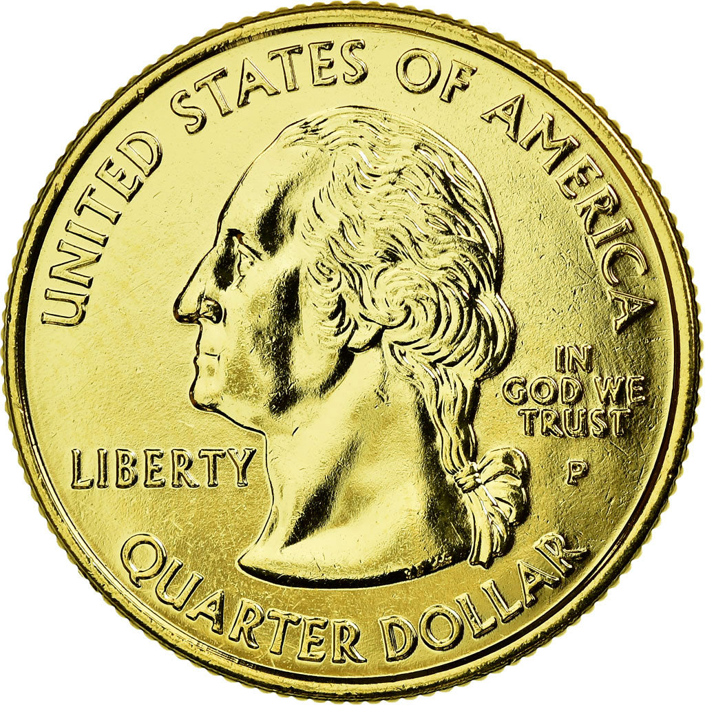 Munten, Verenigde Staten, Louisiana, Quarter, 2002, U.S. Mint, PR, Verguld