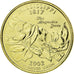 Moneta, USA, Mississippi, Quarter, 2002, U.S. Mint, AU(55-58), Pozłacany