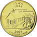 Moneda, Estados Unidos, Iowa, Quarter, 2004, U.S. Mint, EBC, Gold plated