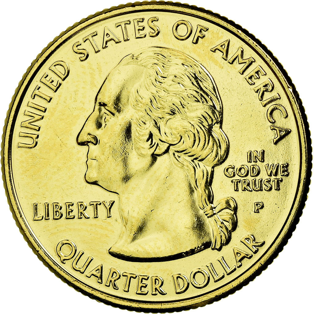 Moneta, USA, Winconsin, Quarter, 2004, U.S. Mint, AU(55-58), Pozłacany